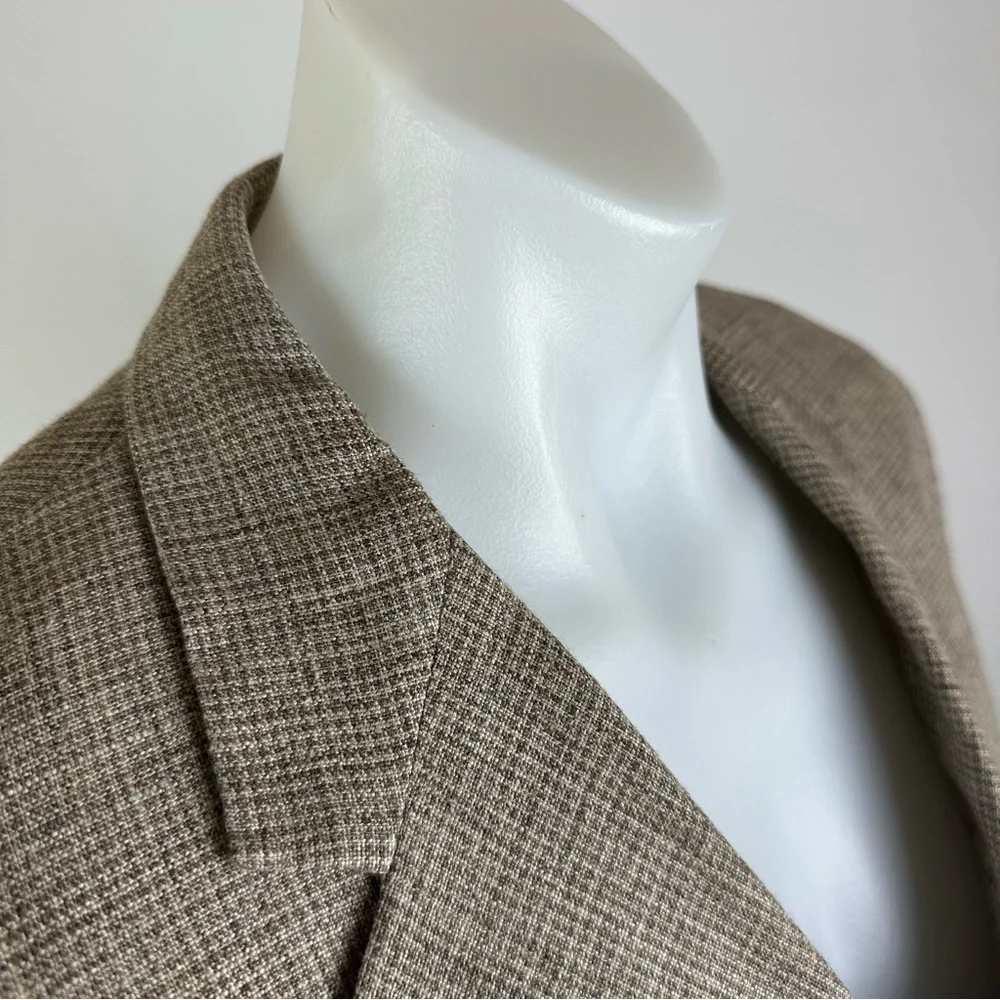 Valentino 100% Linen Neutral Tone Sport Jacket
